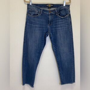 Lucky Brand - Sienna Slim Boyfriend Cropped Raw Hem Jeans - size 8 / 29